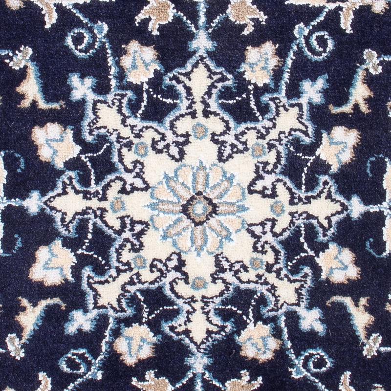 Alfombra Persa - Nain - Real - 90 x 60 cm - azul oscuro