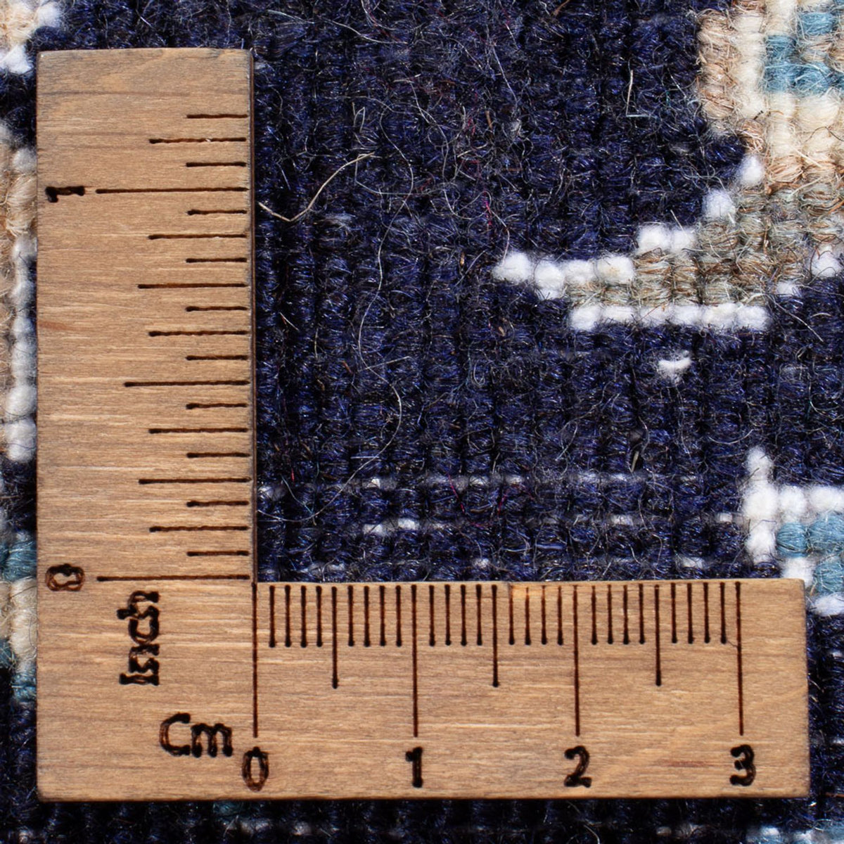 Alfombra Persa - Nain - Real - 90 x 60 cm - azul oscuro