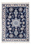 Alfombra Persa - Nain - Real - 90 x 60 cm - azul oscuro