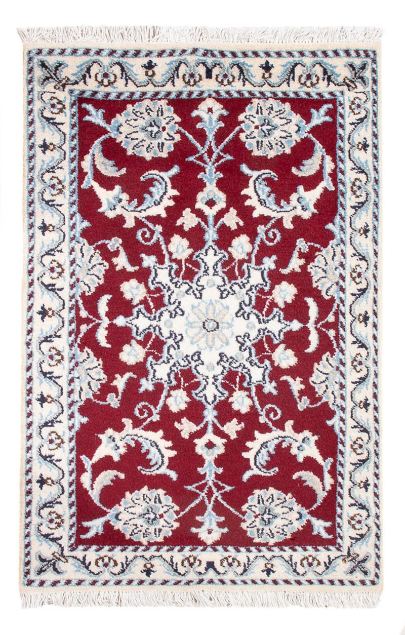 Alfombra Persa - Nain - Real - 90 x 60 cm - rojo