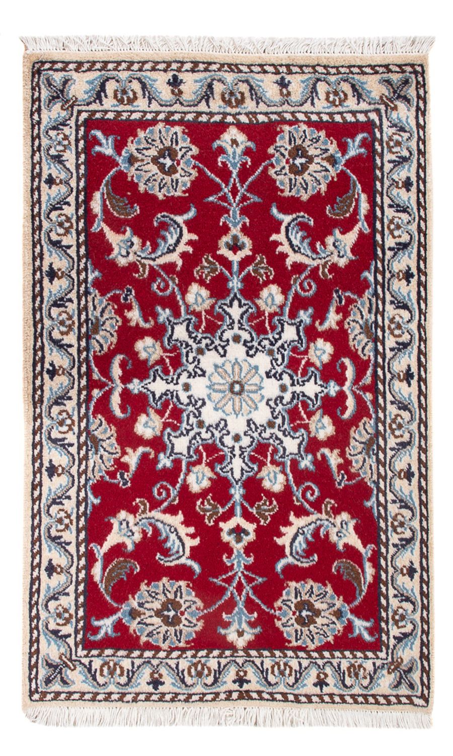 Alfombra Persa - Nain - Real - 90 x 60 cm - rojo