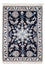 Alfombra Persa - Nain - Real - 90 x 60 cm - azul oscuro
