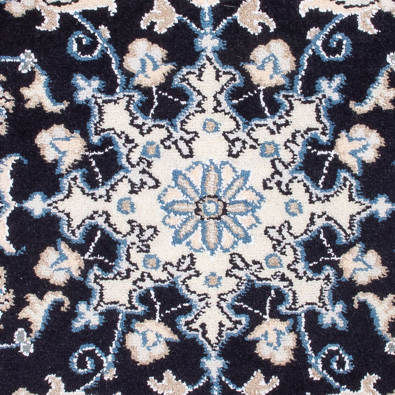 Alfombra Persa - Nain - Real - 90 x 60 cm - azul oscuro