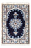 Alfombra Persa - Nain - Real - 60 x 40 cm - azul oscuro