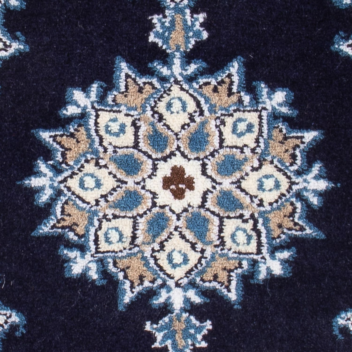 Alfombra Persa - Nain - Real - 60 x 40 cm - azul oscuro