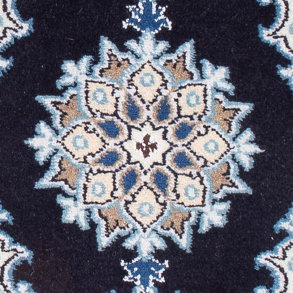 Alfombra Persa - Nain - Real - 60 x 40 cm - azul oscuro