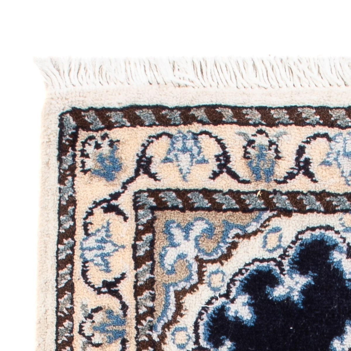 Alfombra Persa - Nain - Real - 60 x 40 cm - azul oscuro