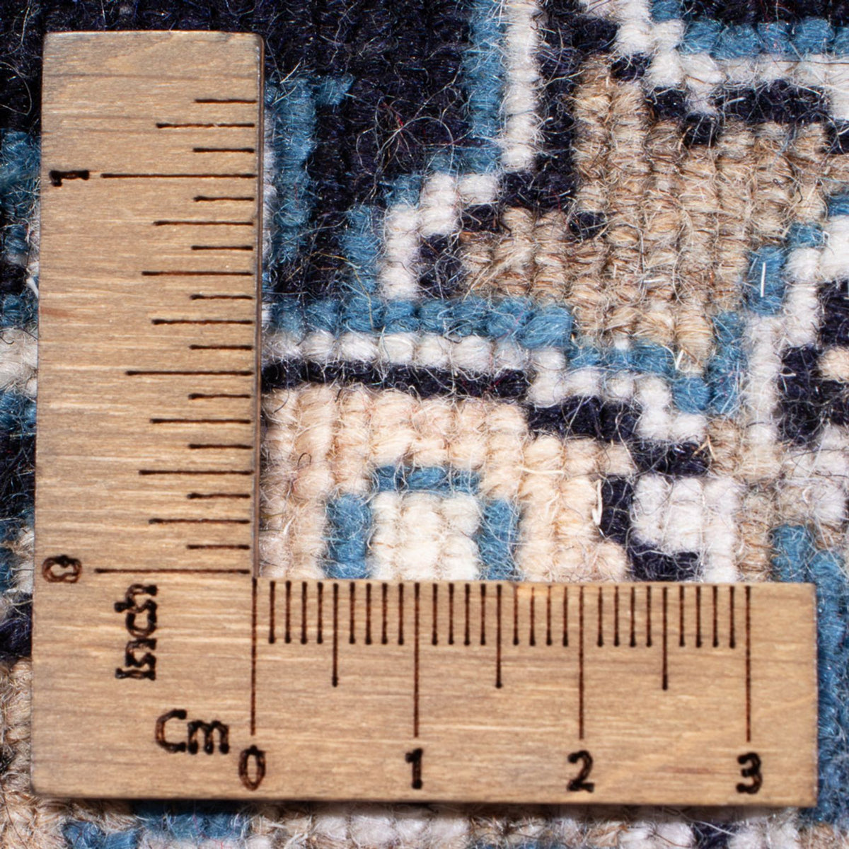 Alfombra Persa - Nain - Real - 60 x 40 cm - azul oscuro