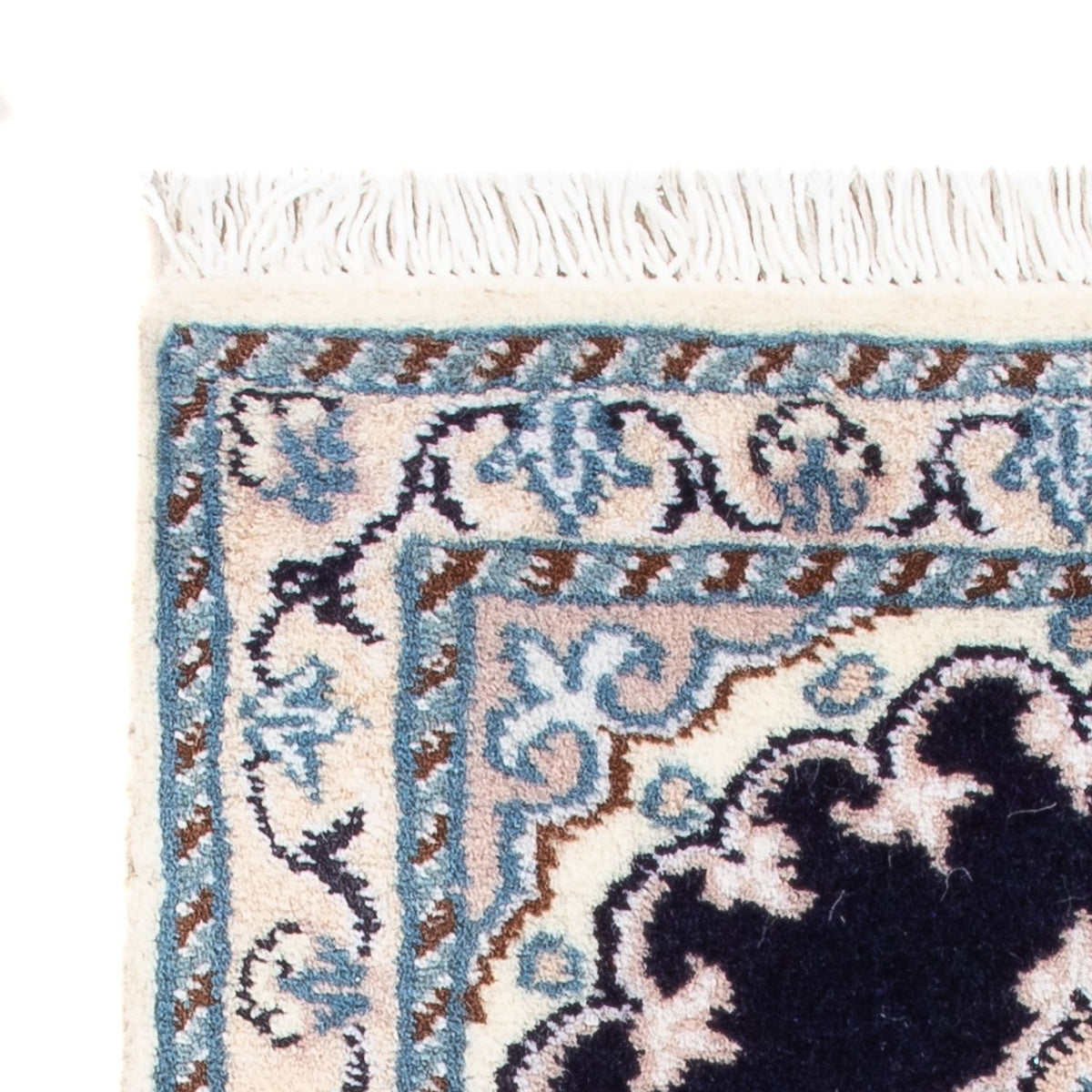 Alfombra Persa - Nain - Real - 60 x 40 cm - azul oscuro