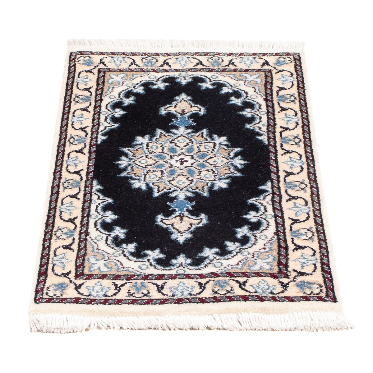 Alfombra Persa - Nain - Real - 60 x 40 cm - azul oscuro