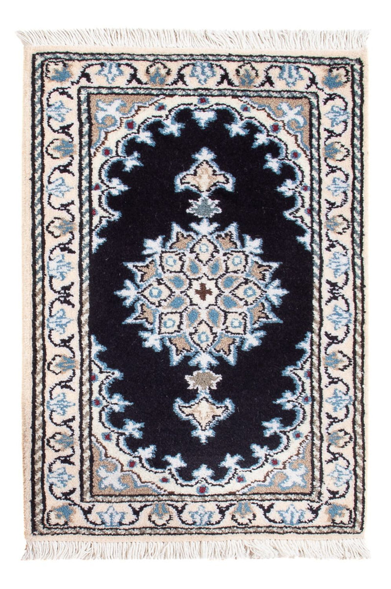 Alfombra Persa - Nain - Real - 60 x 40 cm - azul oscuro