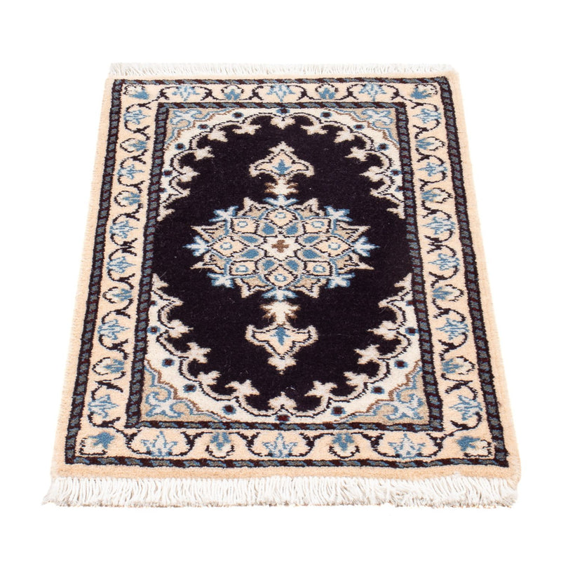 Alfombra Persa - Nain - Real - 60 x 40 cm - azul oscuro