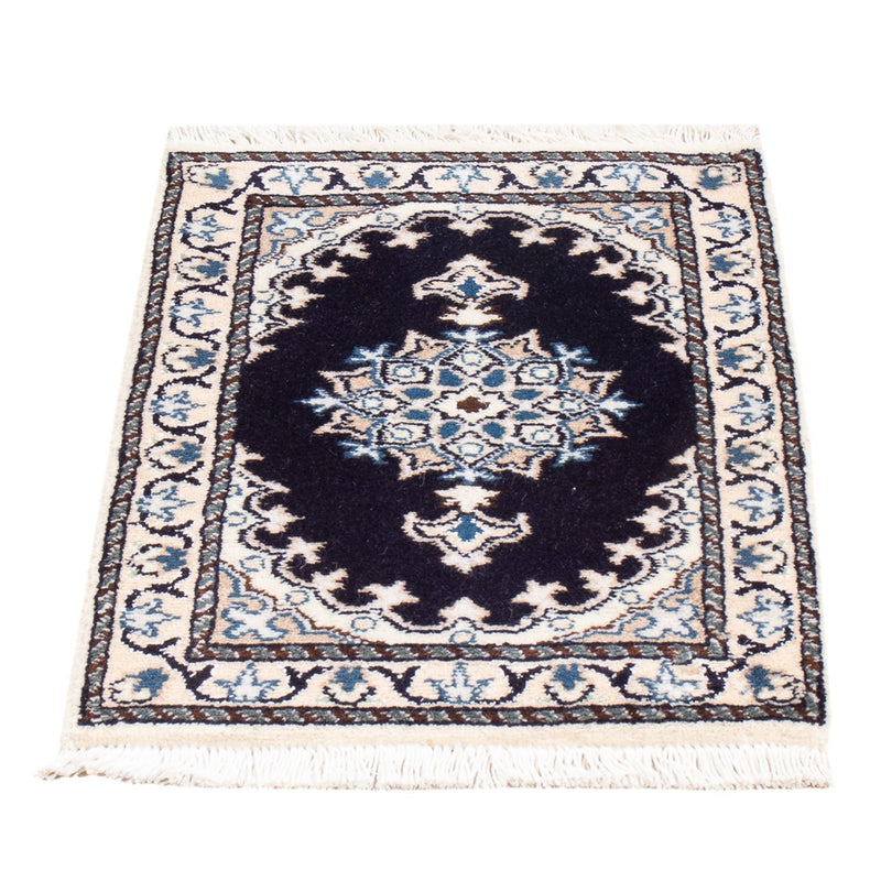 Alfombra Persa - Nain - Real - 60 x 40 cm - azul oscuro