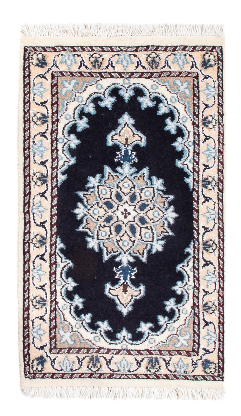 Alfombra Persa - Nain - Real - 60 x 40 cm - azul oscuro