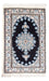 Alfombra Persa - Nain - Real - 60 x 40 cm - azul oscuro