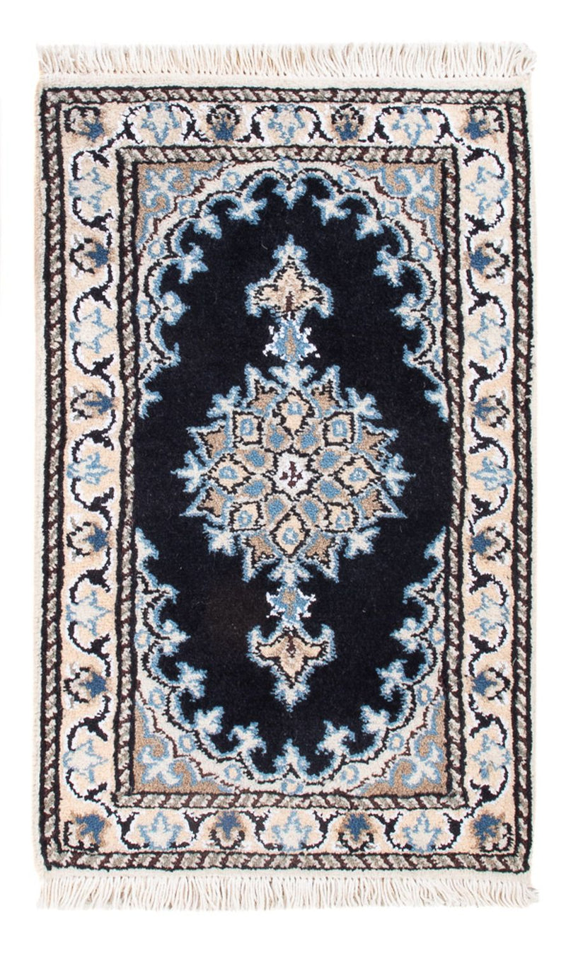 Alfombra Persa - Nain - Real - 60 x 40 cm - azul oscuro