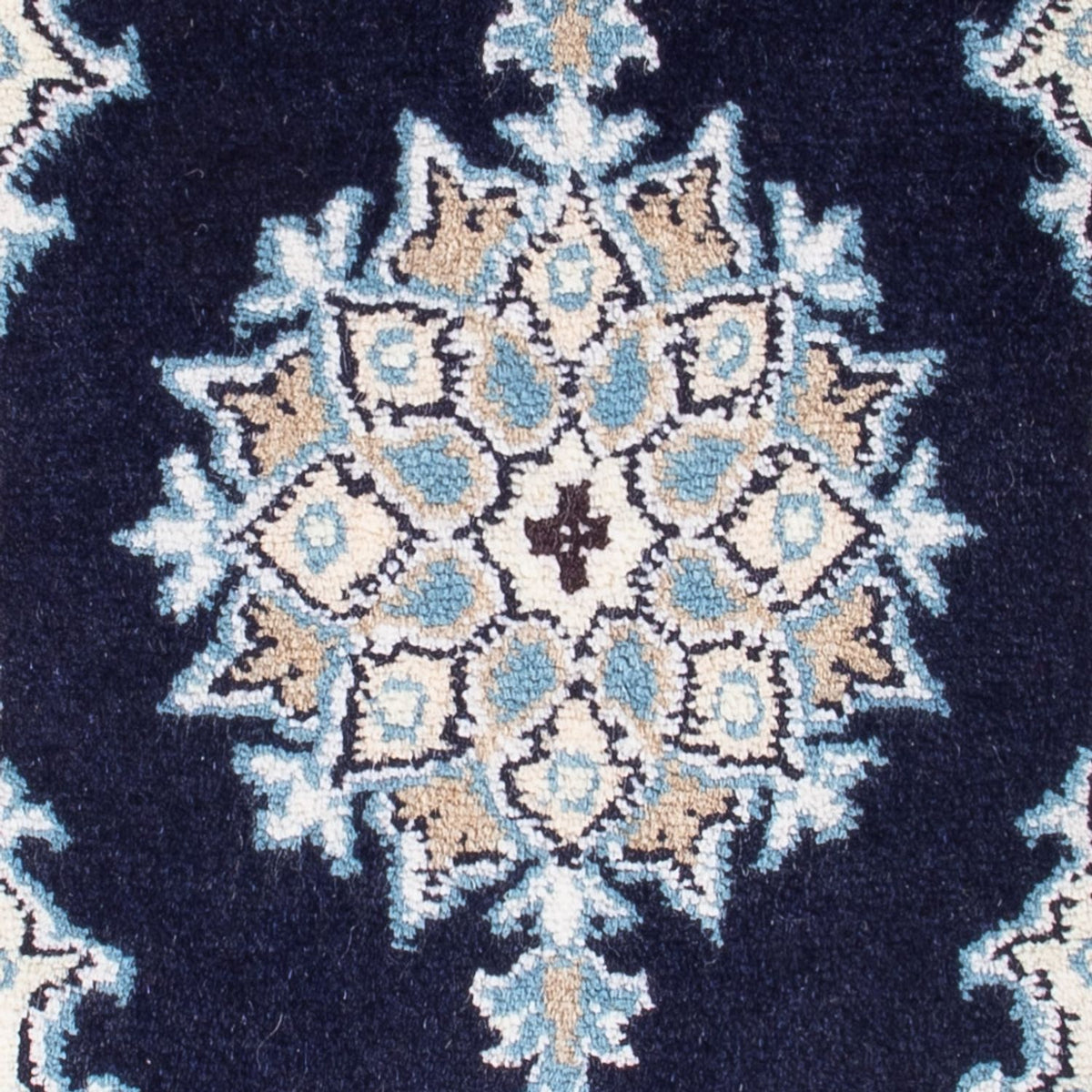 Alfombra Persa - Nain - Real - 60 x 40 cm - azul oscuro