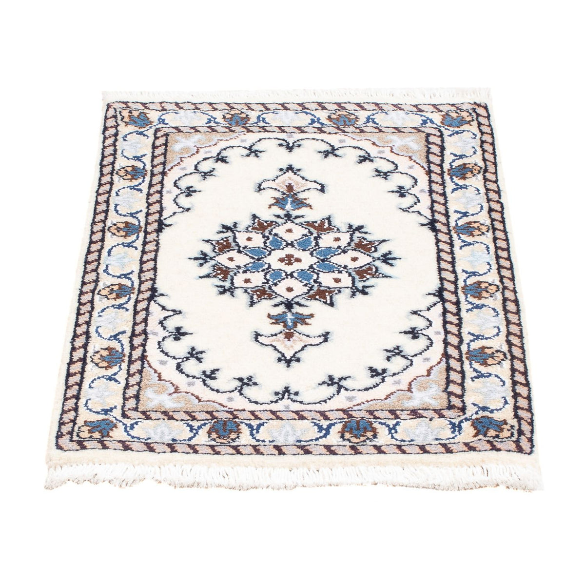Alfombra Persa - Nain - Real - 60 x 40 cm - crema