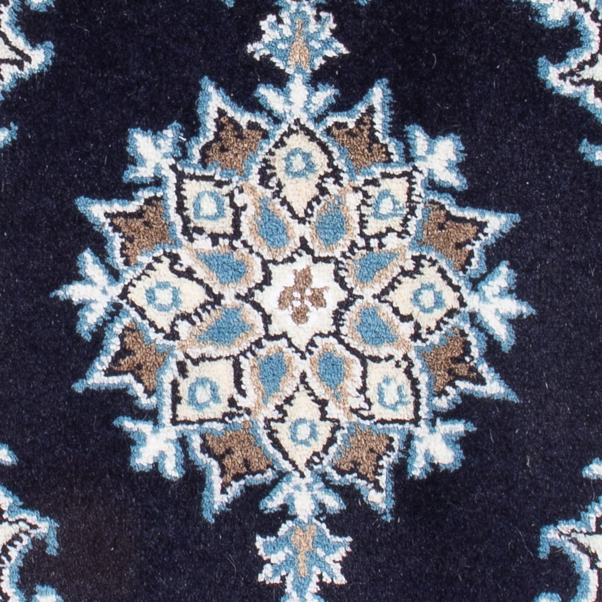 Alfombra Persa - Nain - Real - 60 x 40 cm - azul oscuro