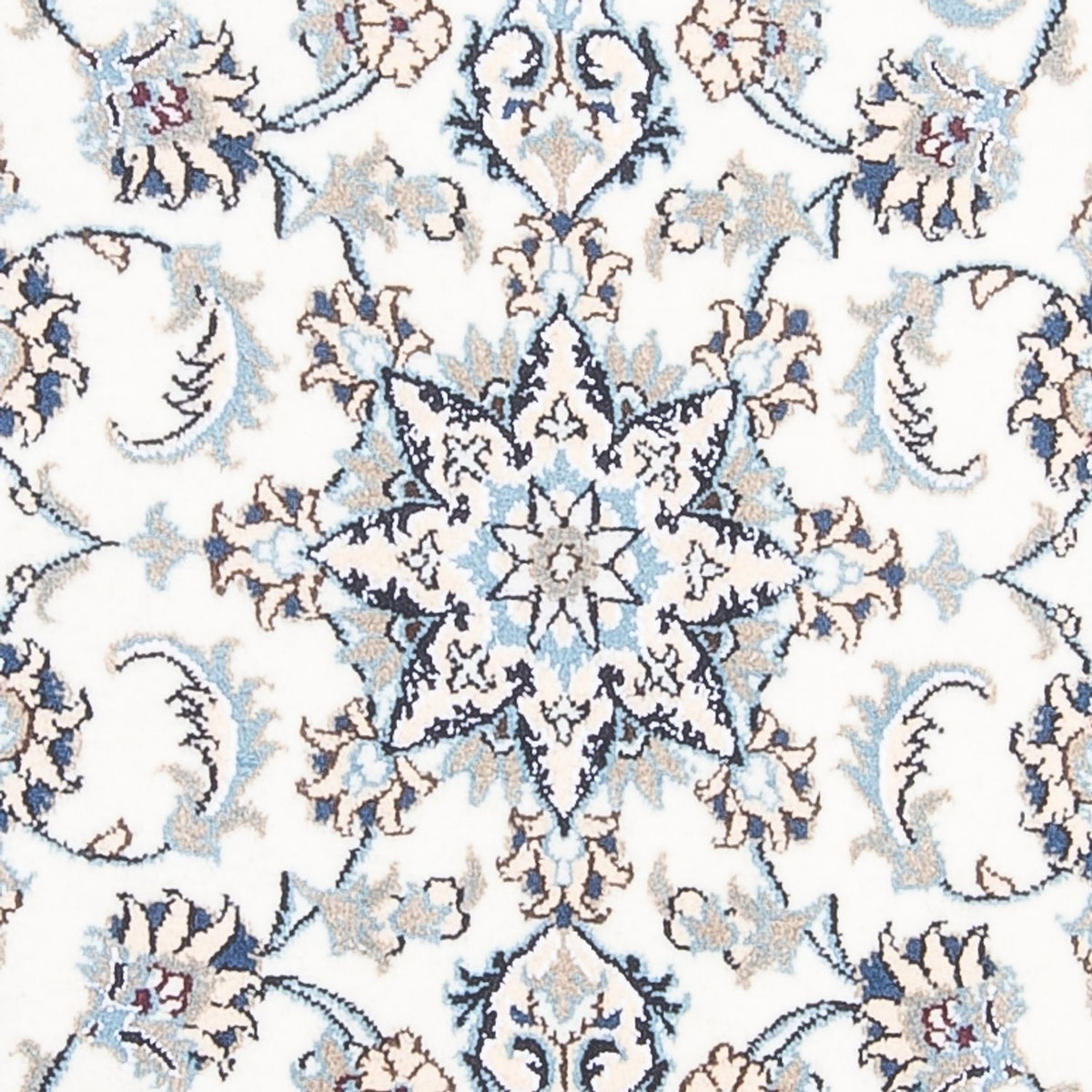 Alfombra de pasillo Alfombra persa - Nain - 393 x 80 cm - plata