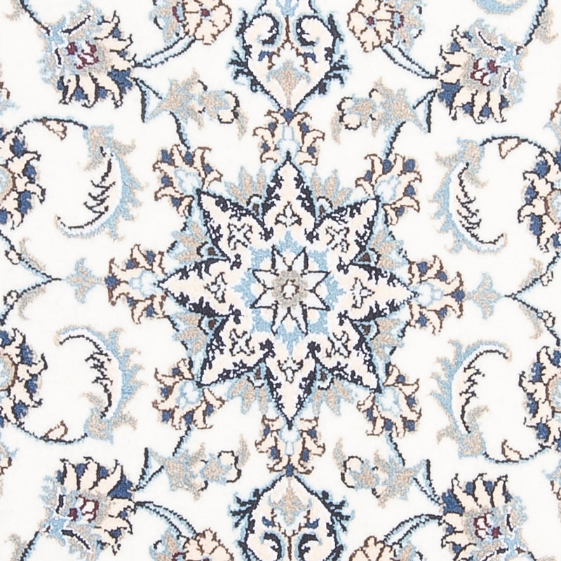 Alfombra de pasillo Alfombra persa - Nain - 393 x 80 cm - plata