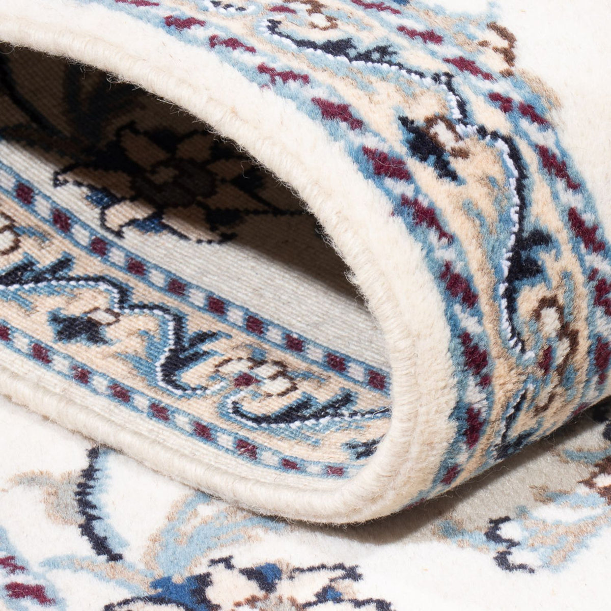 Alfombra de pasillo Alfombra persa - Nain - 393 x 80 cm - plata