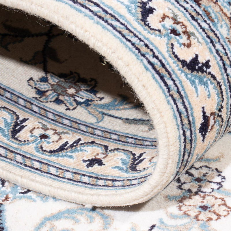 Alfombra de pasillo Alfombra persa - Nain - 400 x 80 cm - plata