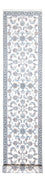 Alfombra de pasillo Alfombra persa - Nain - 393 x 77 cm - plata