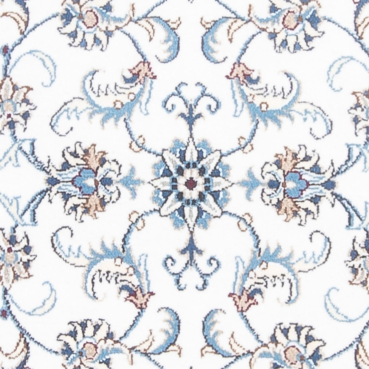 Alfombra de pasillo Alfombra persa - Nain - 393 x 77 cm - plata