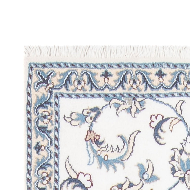 Alfombra de pasillo Alfombra persa - Nain - 393 x 77 cm - plata