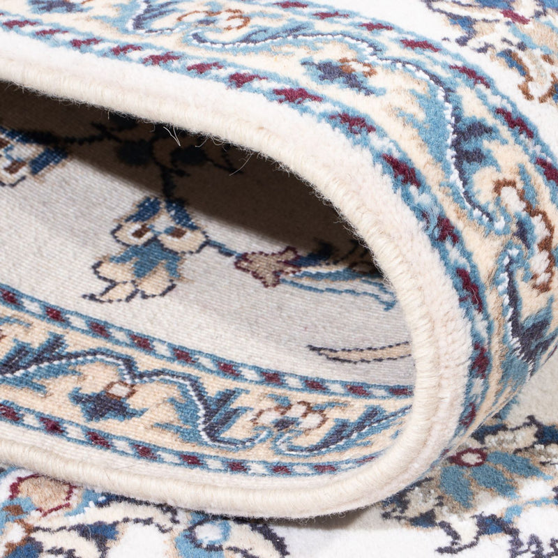 Alfombra de pasillo Alfombra persa - Nain - 393 x 77 cm - plata