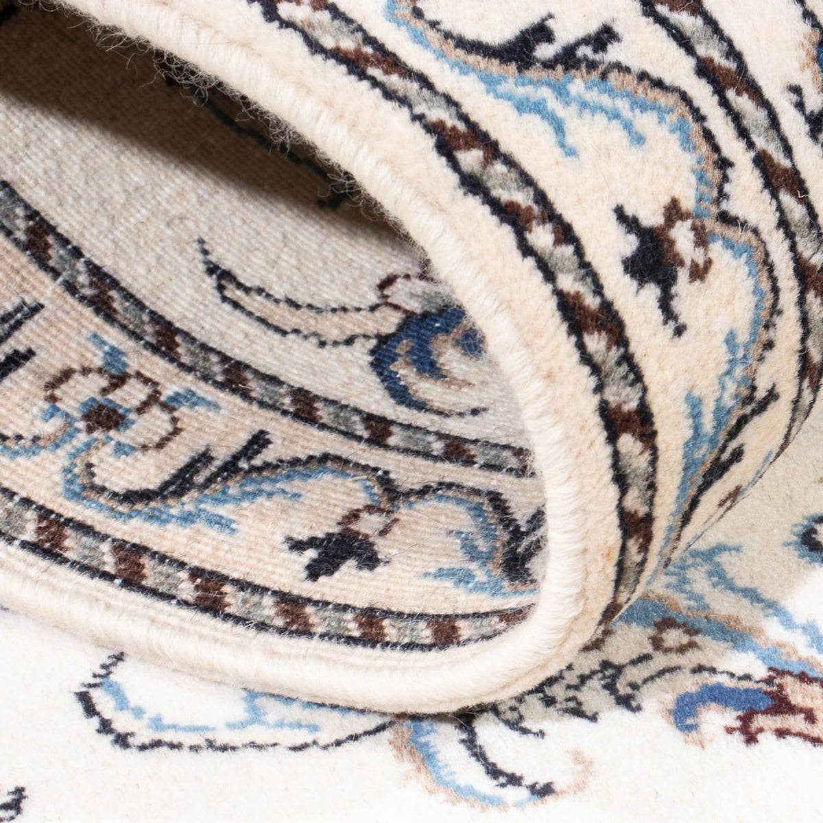 Alfombra de pasillo Alfombra persa - Nain - 288 x 78 cm - plata