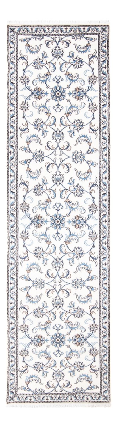 Alfombra de pasillo Alfombra persa - Nain - 292 x 76 cm - plata