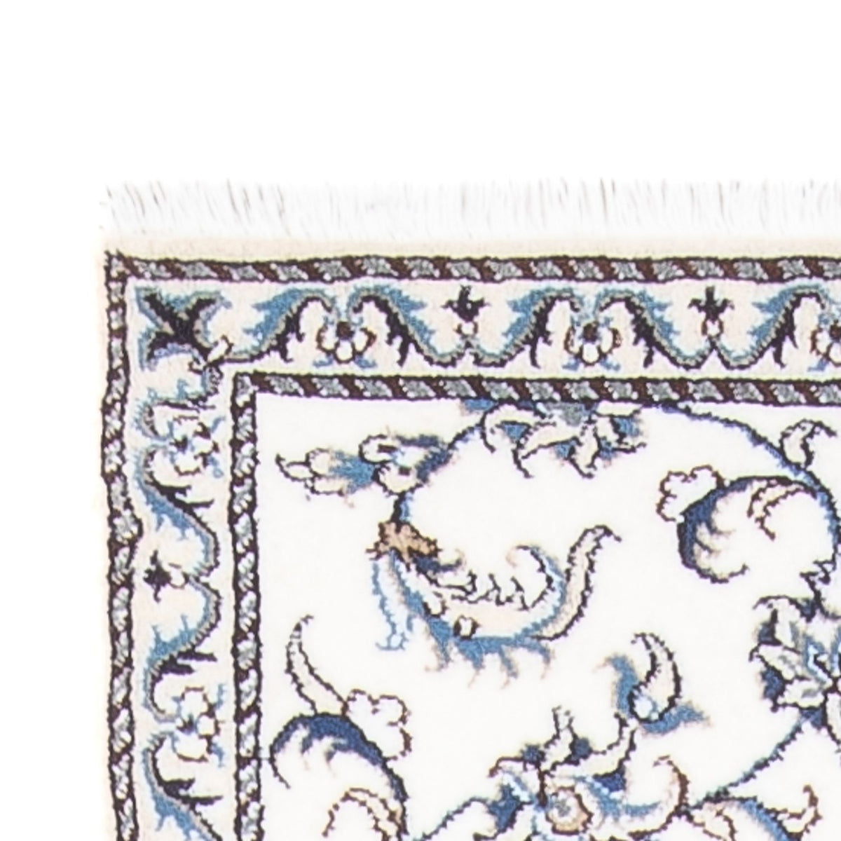 Alfombra de pasillo Alfombra persa - Nain - 292 x 76 cm - plata