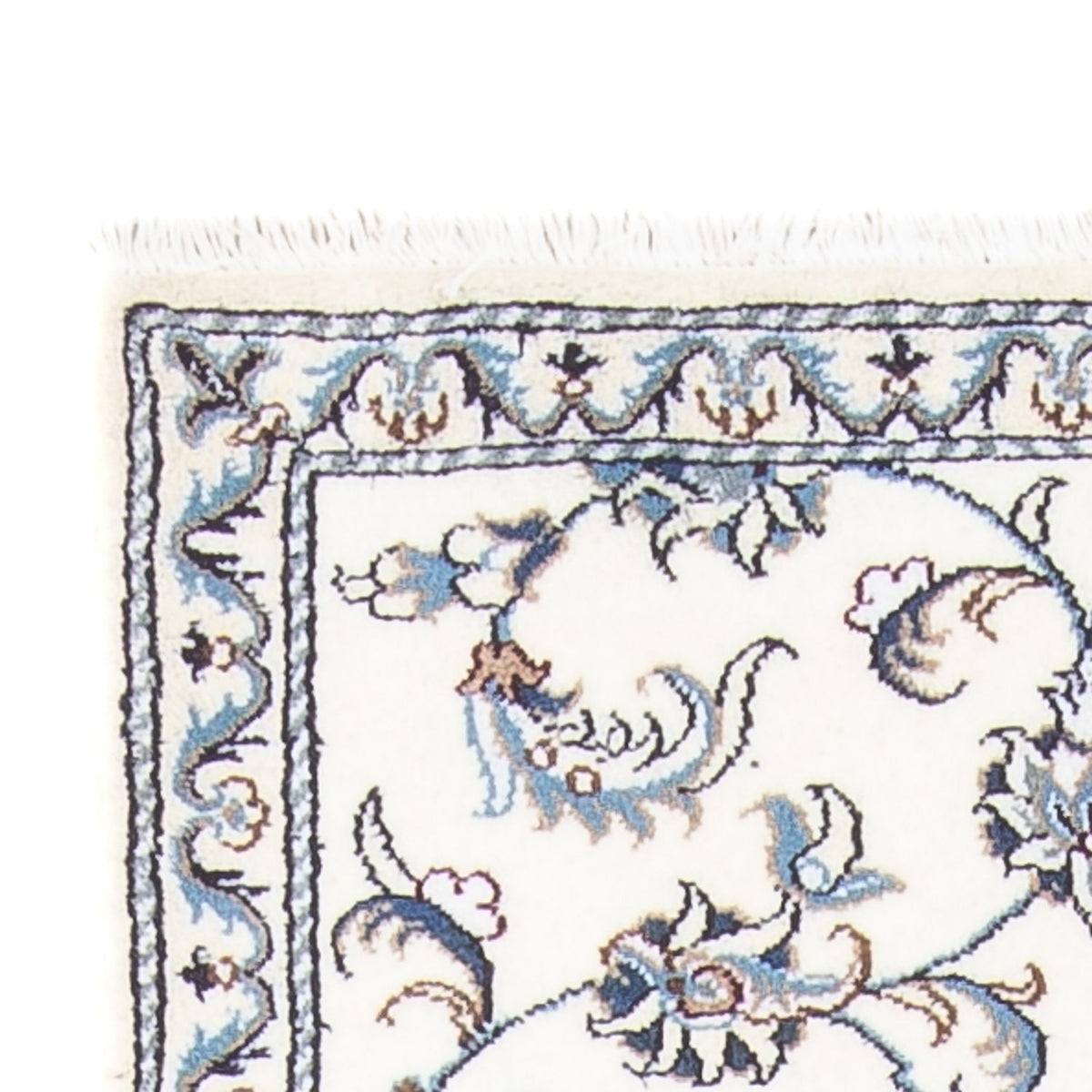 Alfombra de pasillo Alfombra persa - Nain - 286 x 82 cm - plata