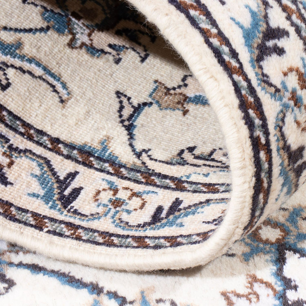 Alfombra de pasillo Alfombra persa - Nain - 215 x 77 cm - plata