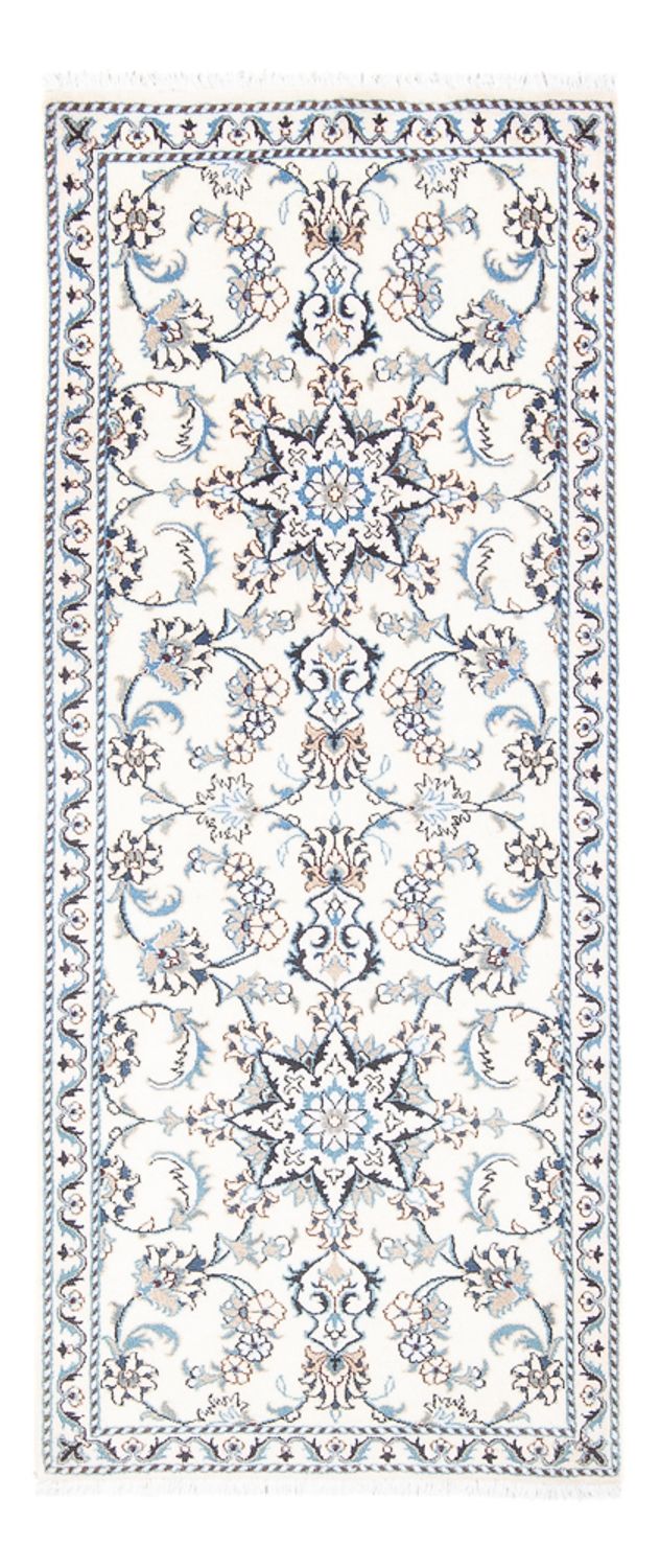 Alfombra de pasillo Alfombra persa - Nain - 194 x 80 cm - plata