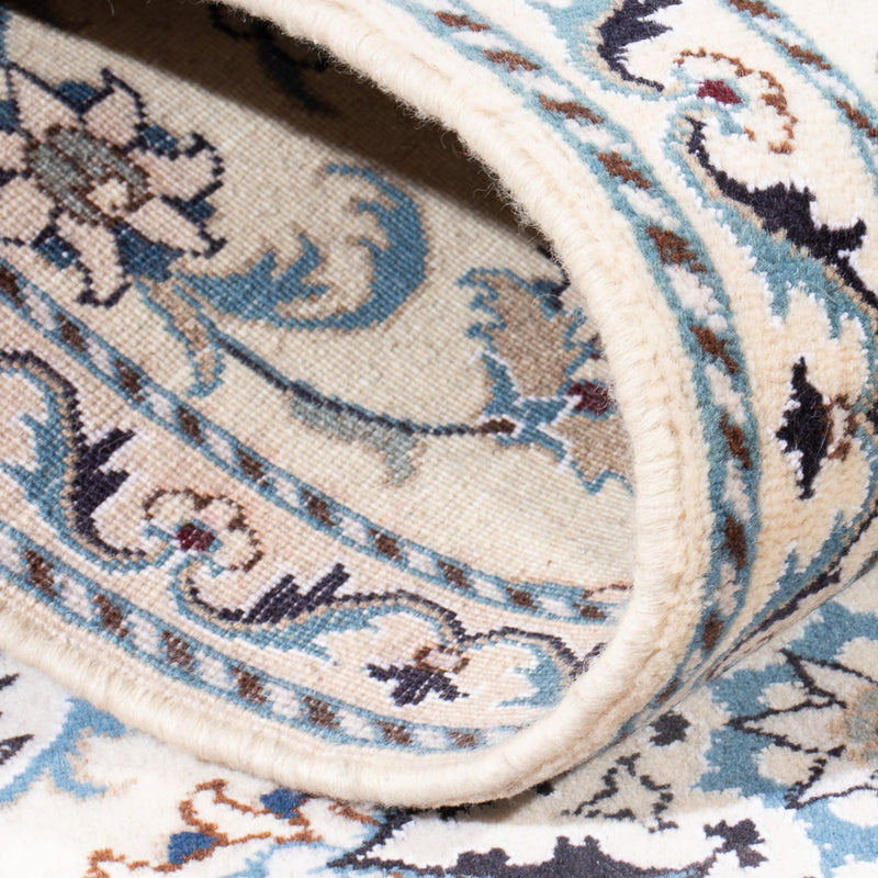 Alfombra de pasillo Alfombra persa - Nain - 194 x 80 cm - plata