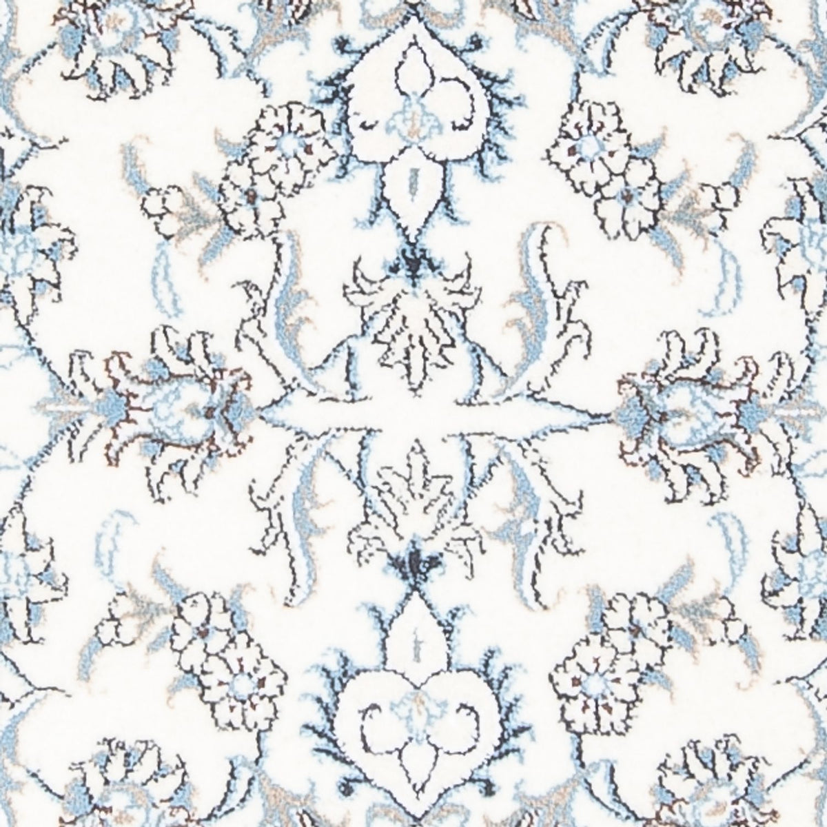 Alfombra de pasillo Alfombra persa - Nain - 197 x 75 cm - plata