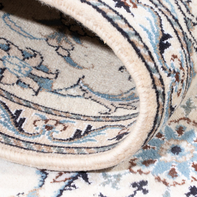 Alfombra de pasillo Alfombra persa - Nain - 197 x 75 cm - plata