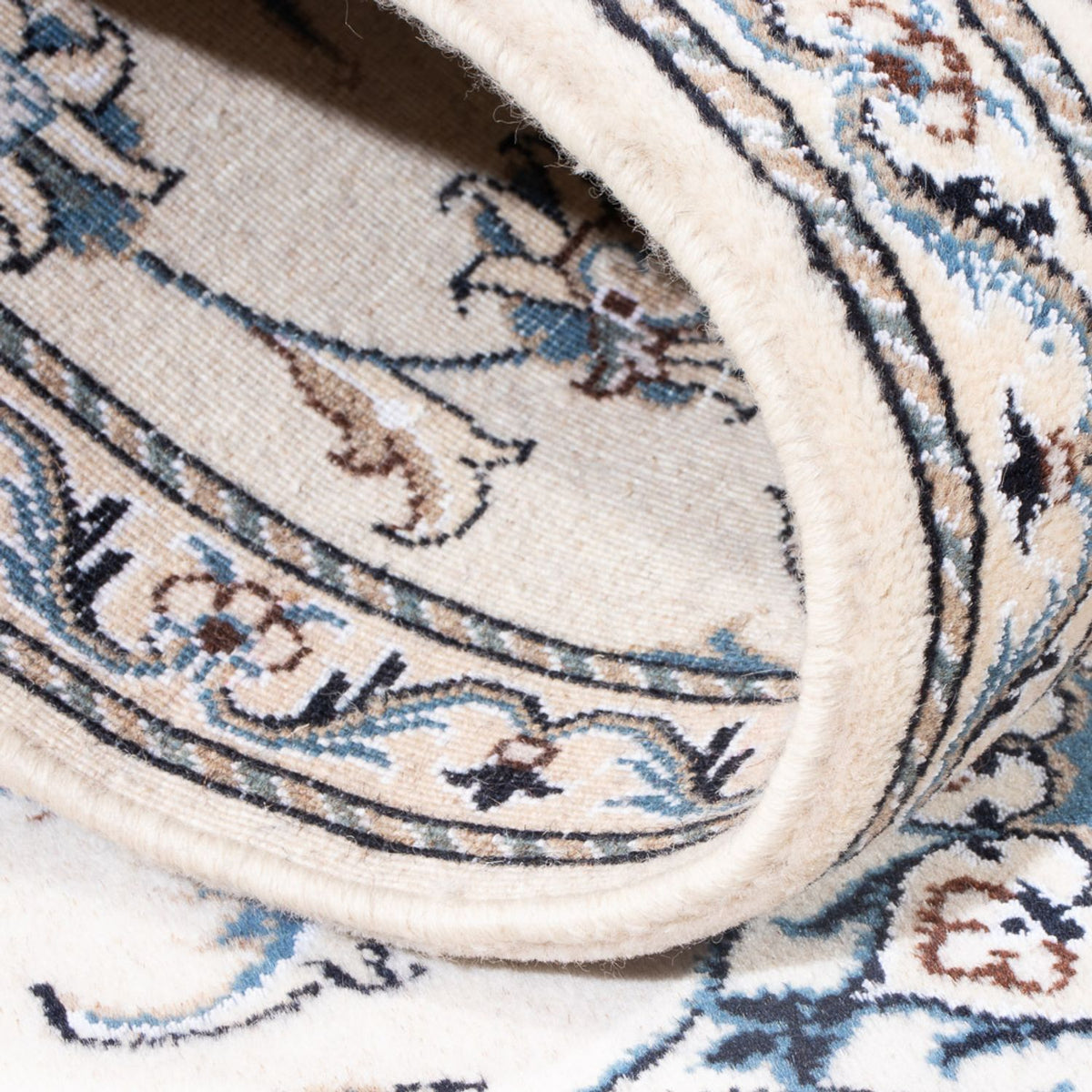 Alfombra de pasillo Alfombra persa - Nain - 196 x 77 cm - plata