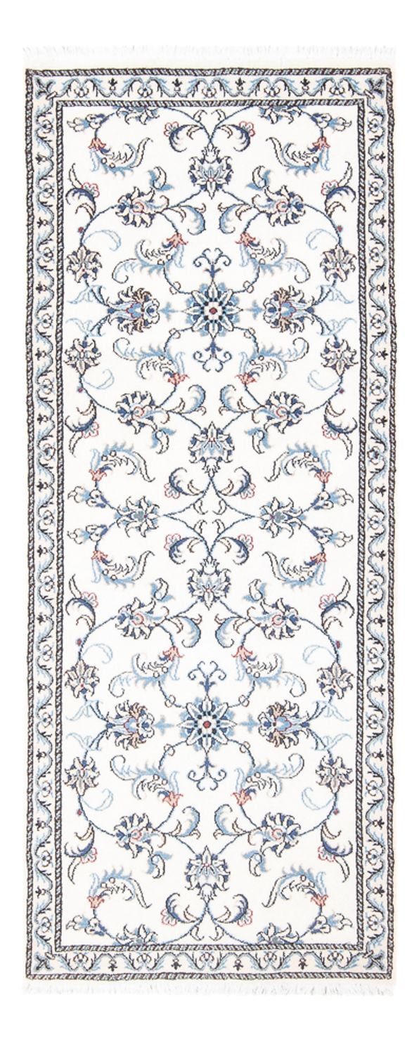Alfombra de pasillo Alfombra persa - Nain - 197 x 78 cm - plata