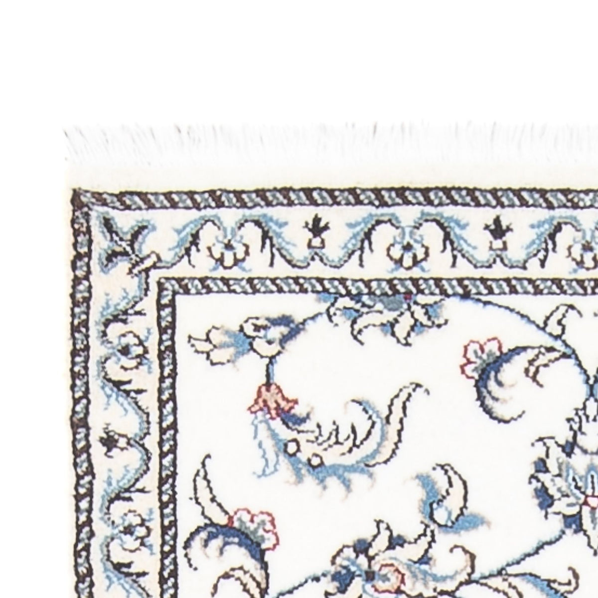 Alfombra de pasillo Alfombra persa - Nain - 197 x 78 cm - plata