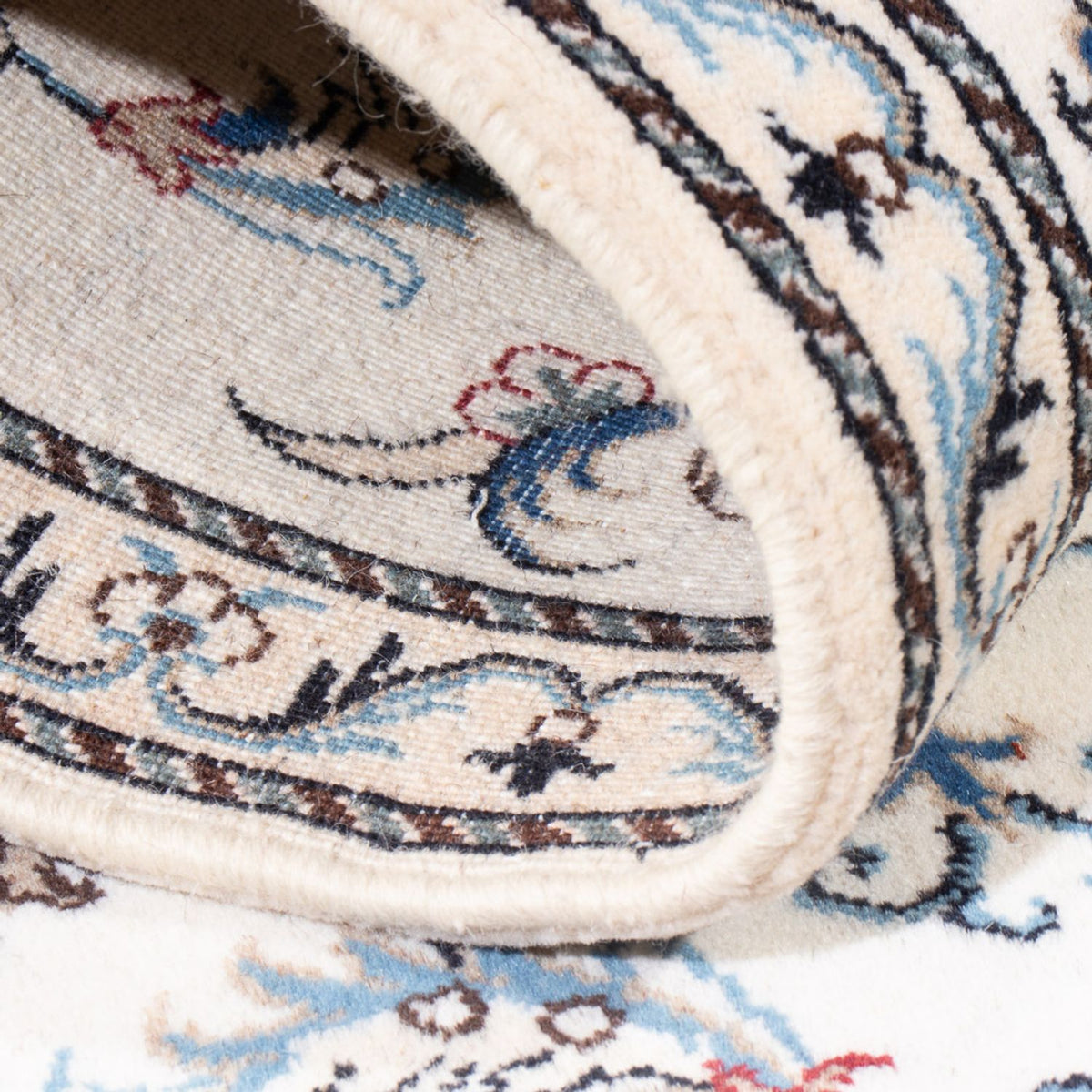 Alfombra de pasillo Alfombra persa - Nain - 197 x 78 cm - plata