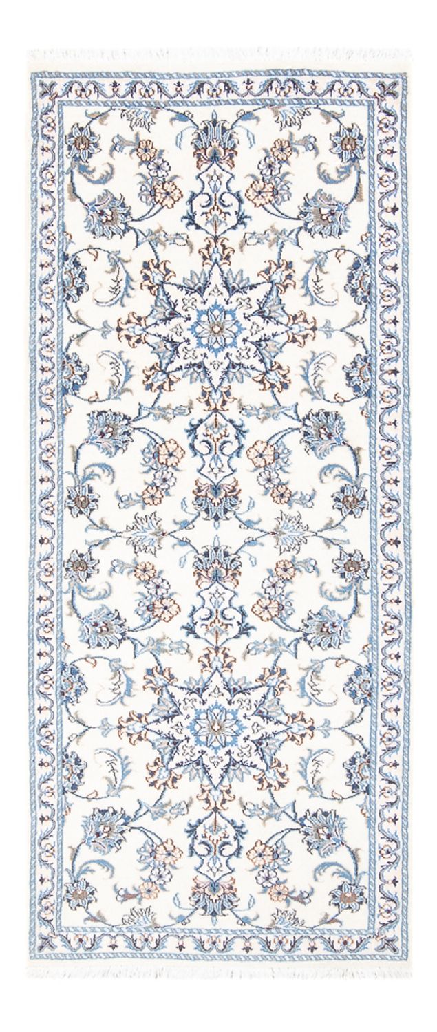 Alfombra de pasillo Alfombra persa - Nain - 193 x 83 cm - plata