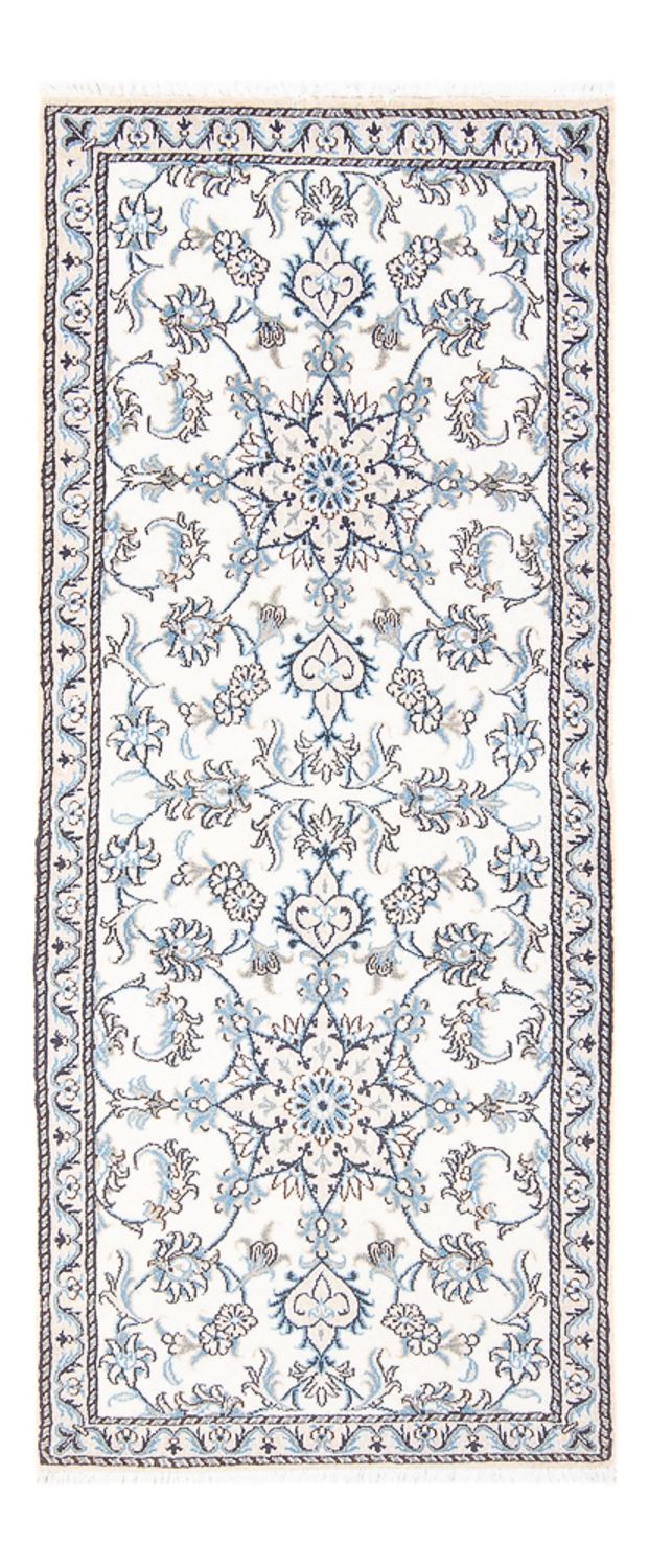 Alfombra de pasillo Alfombra persa - Nain - 198 x 78 cm - plata