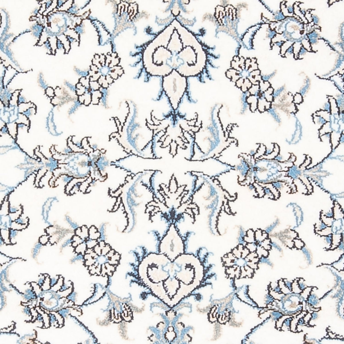 Alfombra de pasillo Alfombra persa - Nain - 198 x 78 cm - plata