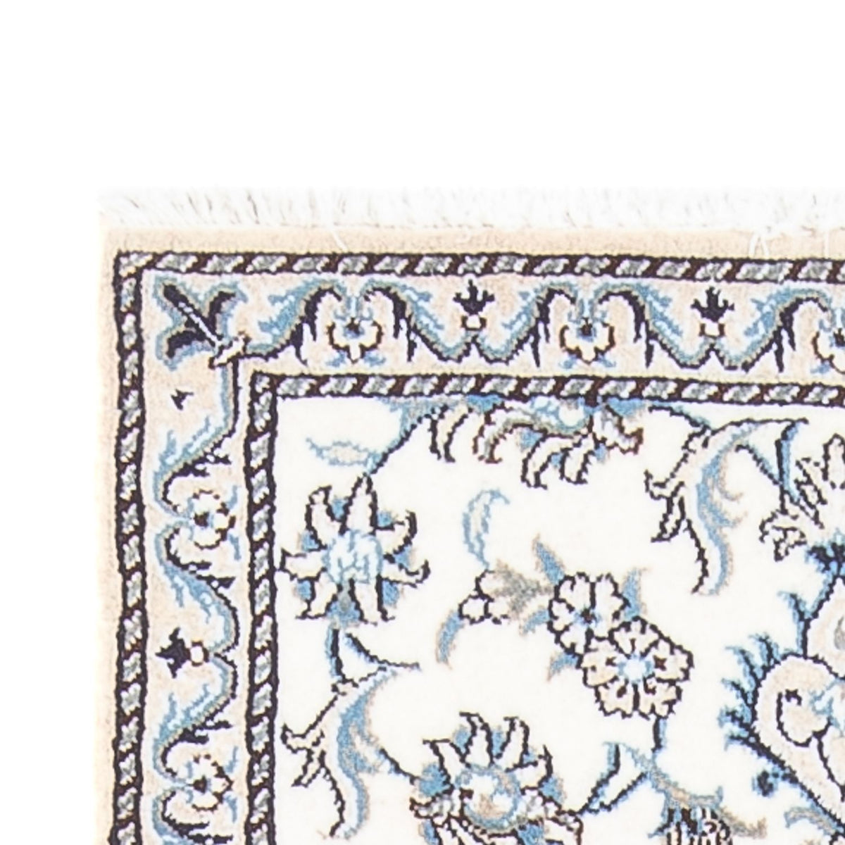 Alfombra de pasillo Alfombra persa - Nain - 198 x 78 cm - plata