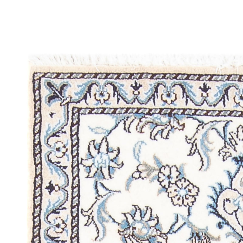 Alfombra de pasillo Alfombra persa - Nain - 198 x 78 cm - plata