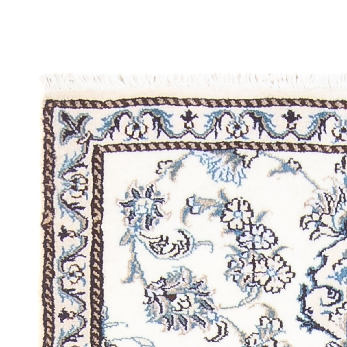 Alfombra de pasillo Alfombra persa - Nain - 188 x 84 cm - plata